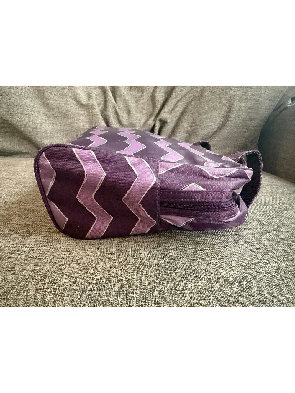 Thirty One Large Cosmetic Bag In Plum Crazy By Plastic Lined Zip Close